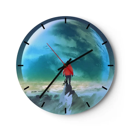 Horloge murale - Pendule murale - Explorateur de la nouvelle terre - 30x30 cm