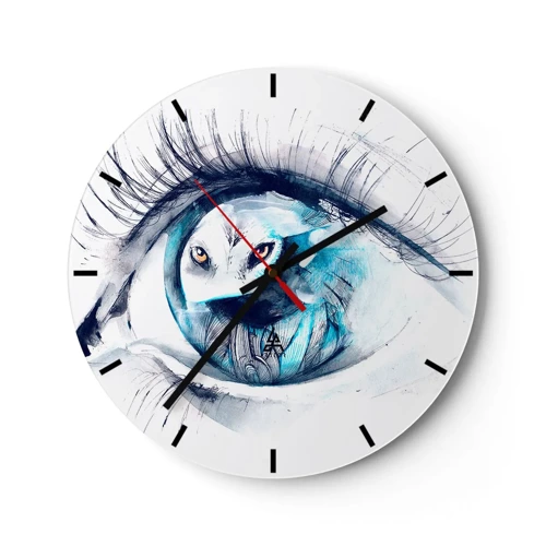 Horloge murale - Pendule murale - Face à face avec la nature sauvage - 30x30 cm