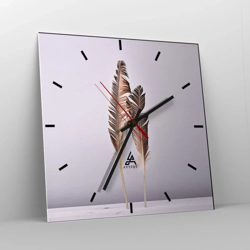 Horloge murale - Pendule murale - Face au néant - 30x30 cm