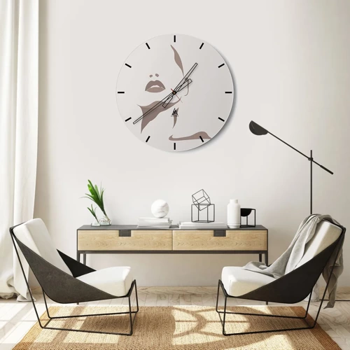 Horloge murale - Pendule murale - Fait de lumière et d'ombre - 30x30 cm