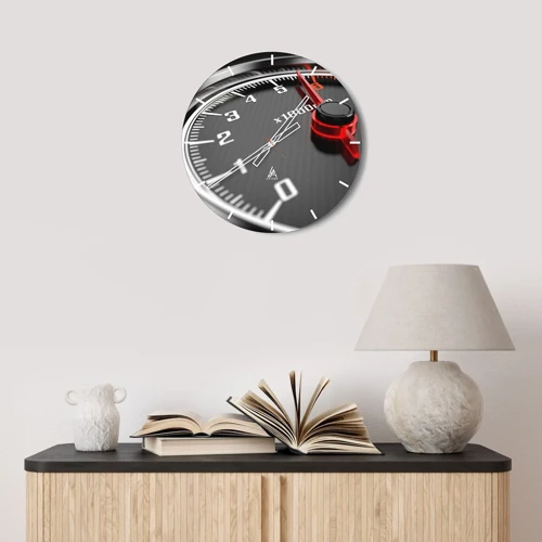 Horloge murale - Pendule murale - Faites le plein - 30x30 cm