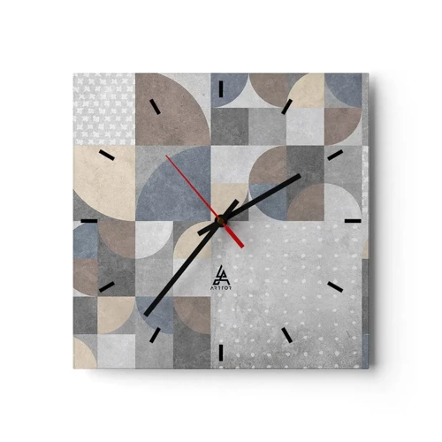 Horloge murale - Pendule murale - Fantaisie de la céramique  - 30x30 cm