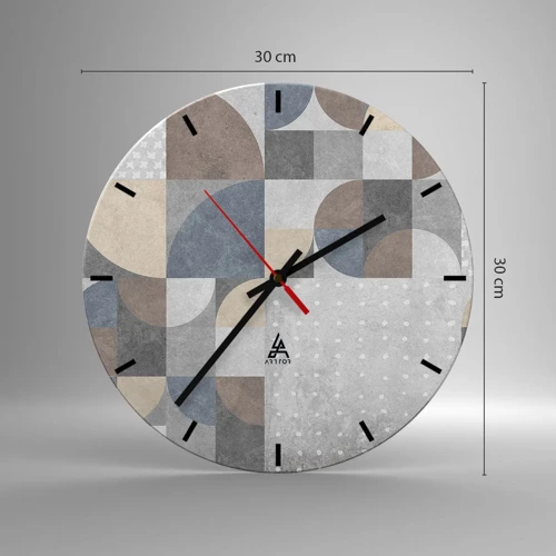 Horloge murale - Pendule murale - Fantaisie de la céramique  - 30x30 cm