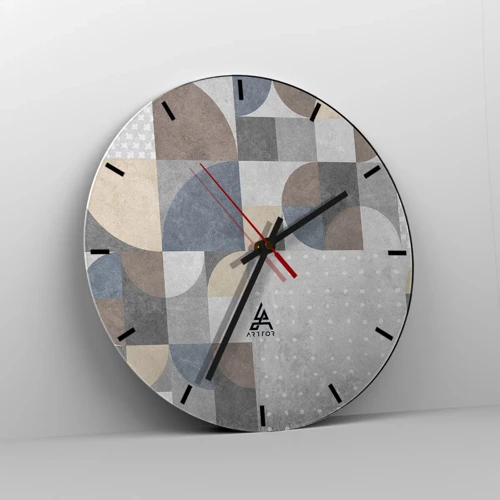 Horloge murale - Pendule murale - Fantaisie de la céramique  - 30x30 cm