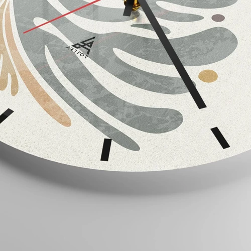 Horloge murale - Pendule murale - Feuille multicolore - 40x40 cm