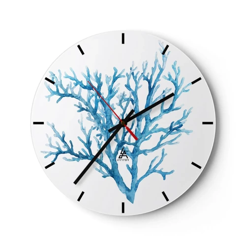 Horloge murale - Pendule murale - Filigrane nautique - 30x30 cm