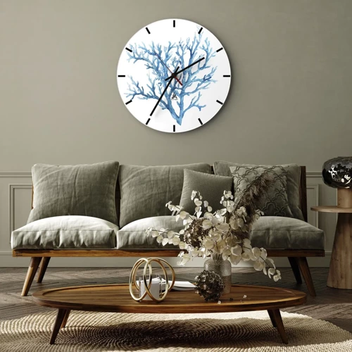 Horloge murale - Pendule murale - Filigrane nautique - 30x30 cm