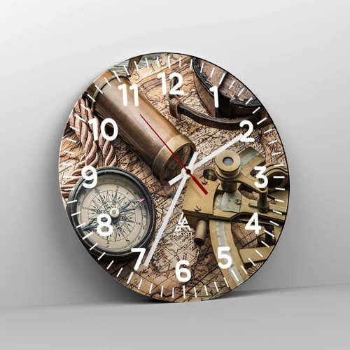 Horloge murale - Pendule murale - Fixer un cap - 40x40 cm