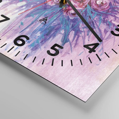 Horloge murale - Pendule murale - Fontaine aux roses - 40x40 cm