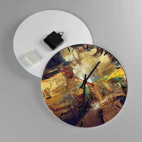 Horloge murale - Pendule murale - Froid, tiède, chaud - 30x30 cm