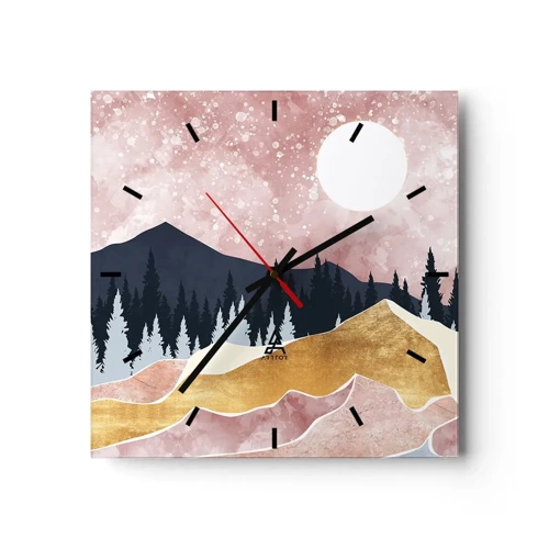 Horloge murale - Pendule murale - Gardien de la nuit - 30x30 cm