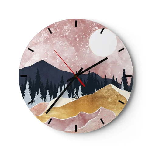 Horloge murale - Pendule murale - Gardien de la nuit - 30x30 cm