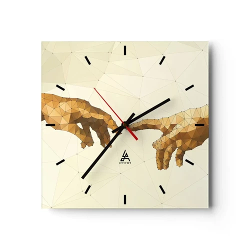 Horloge murale - Pendule murale - Géométrie divine - 30x30 cm