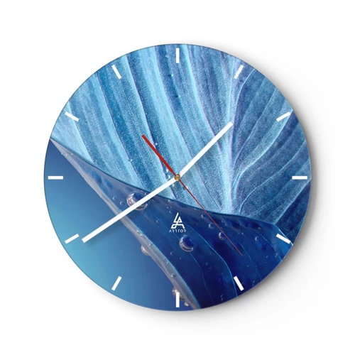 Horloge murale - Pendule murale - Gouttes cachées du bleu - 30x30 cm