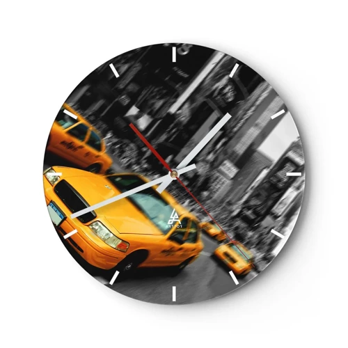 Horloge murale - Pendule murale - Gouttes de soleil New-Yorkaise - 30x30 cm