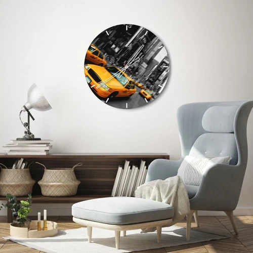 Horloge murale - Pendule murale - Gouttes de soleil New-Yorkaise - 30x30 cm