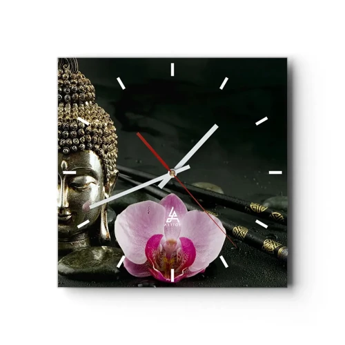Horloge murale - Pendule murale - Harmonie de la sagesse et de la beauté - 30x30 cm