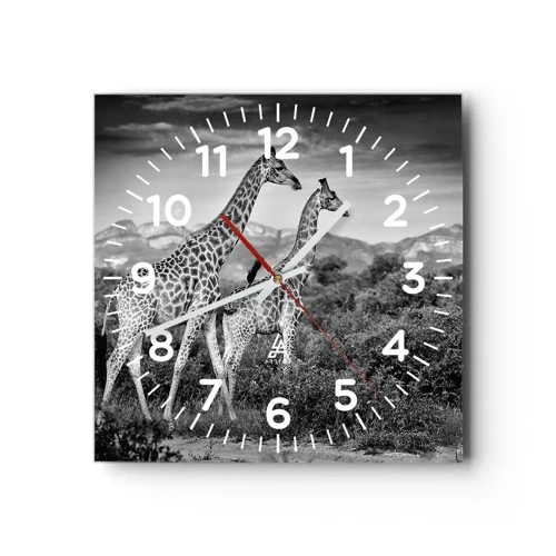 Horloge murale - Pendule murale - Hautes sphères en Afrique - 30x30 cm