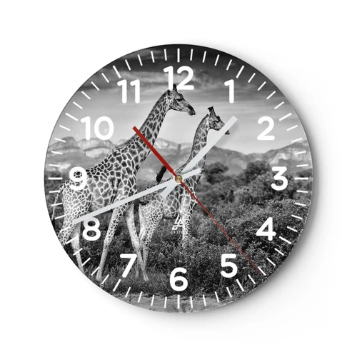 Horloge murale - Pendule murale - Hautes sphères en Afrique - 30x30 cm