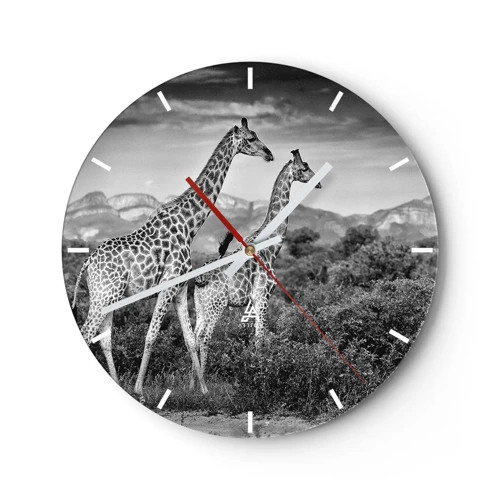 Horloge murale - Pendule murale - Hautes sphères en Afrique - 30x30 cm