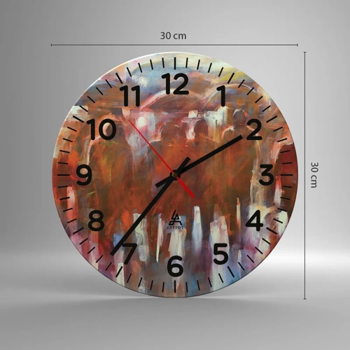 Horloge murale - Pendule murale - Identiques sous la pluie et dans le brouillard - 30x30 cm