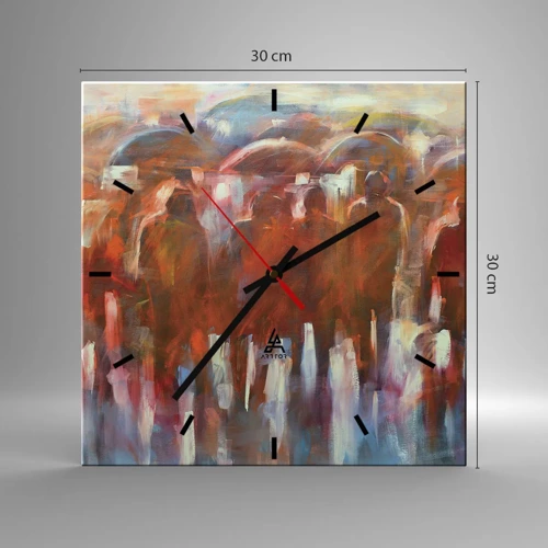 Horloge murale - Pendule murale - Identiques sous la pluie et dans le brouillard - 30x30 cm
