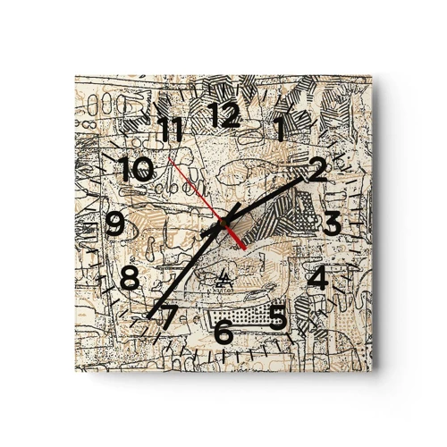 Horloge murale - Pendule murale - Il attend d'être décodé - 30x30 cm