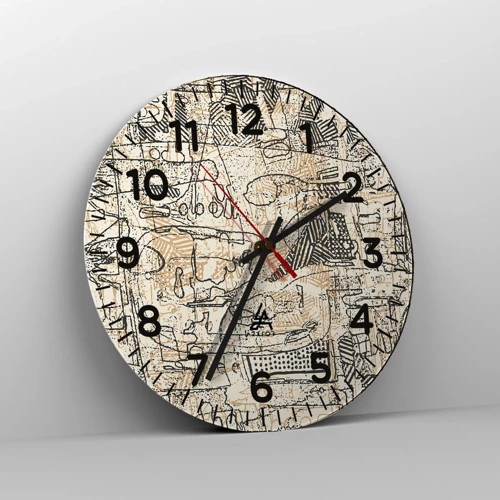 Horloge murale - Pendule murale - Il attend d'être décodé - 30x30 cm