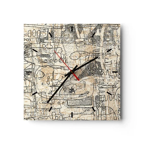 Horloge murale - Pendule murale - Il attend d'être décodé - 40x40 cm