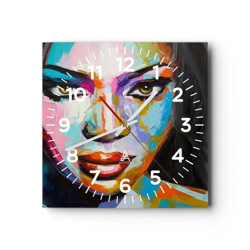 Horloge murale - Pendule murale - Il est impossible de le quitter les yeux - 30x30 cm