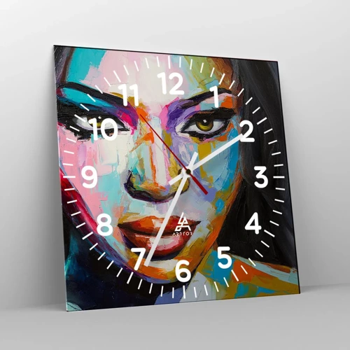 Horloge murale - Pendule murale - Il est impossible de le quitter les yeux - 40x40 cm