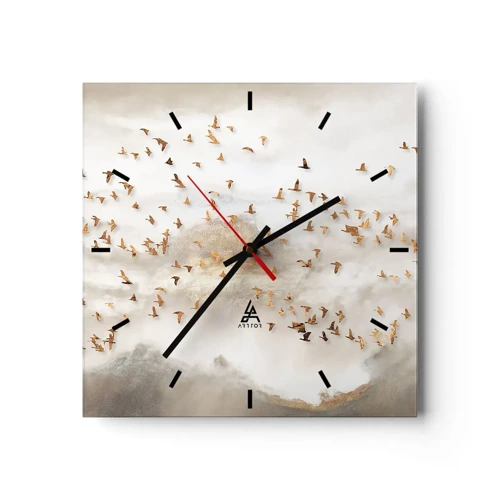 Horloge murale - Pendule murale - Il est l'heure… - 30x30 cm