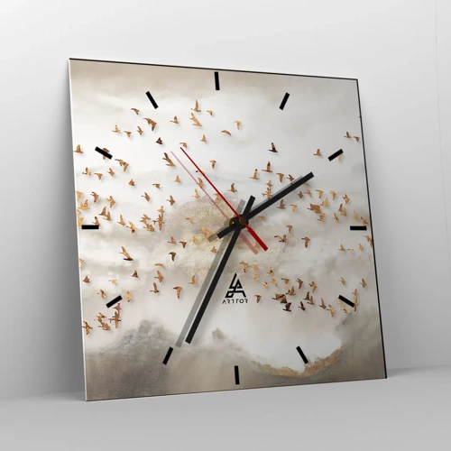 Horloge murale - Pendule murale - Il est l'heure… - 40x40 cm