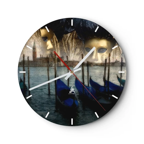 Horloge murale - Pendule murale - Il est temps de commencer le carnaval - 30x30 cm