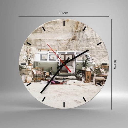 Horloge murale - Pendule murale - Il est temps de commencer le voyage - 30x30 cm
