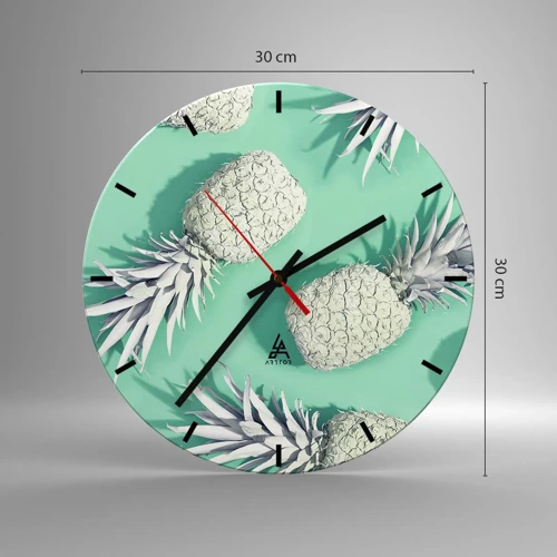 Horloge murale - Pendule murale - Ils se combinent très bien avec la menthe - 30x30 cm