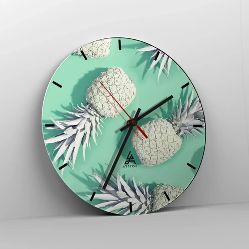 Horloge murale - Pendule murale - Ils se combinent très bien avec la menthe - 30x30 cm