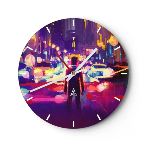 Horloge murale - Pendule murale - Immergé dans la lumière - 30x30 cm