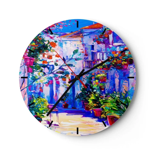 Horloge murale - Pendule murale - Impression - une rue italienne - 30x30 cm