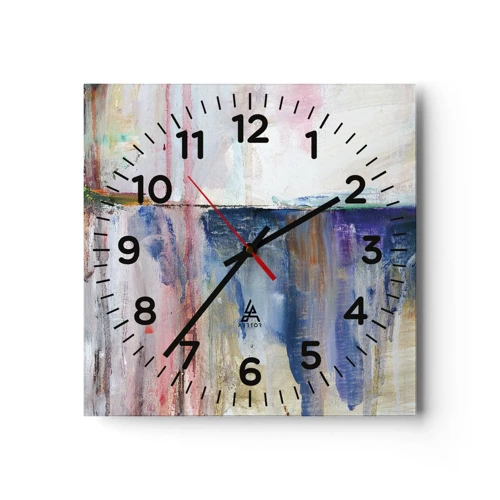 Horloge murale - Pendule murale - Impressions et associations colorées - 30x30 cm