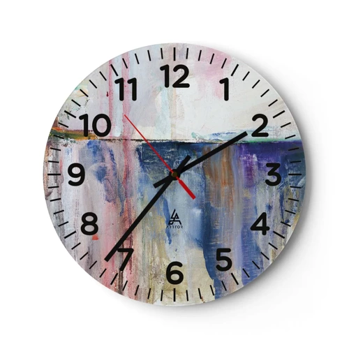 Horloge murale - Pendule murale - Impressions et associations colorées - 30x30 cm