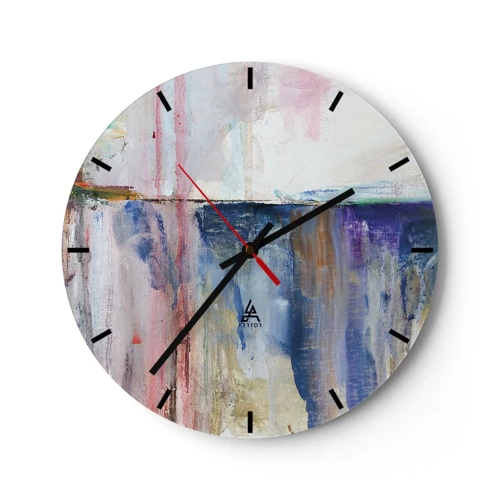 Horloge murale - Pendule murale - Impressions et associations colorées - 30x30 cm