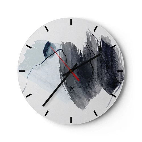 Horloge murale - Pendule murale - Intensité et mouvement - 30x30 cm