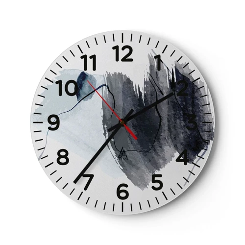 Horloge murale - Pendule murale - Intensité et mouvement - 40x40 cm