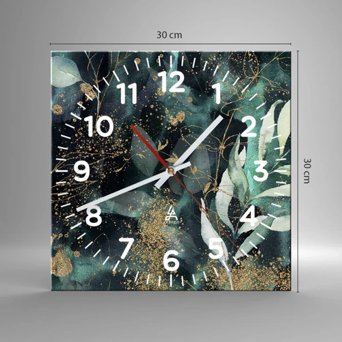 Horloge murale - Pendule murale - Jardin magique - 30x30 cm