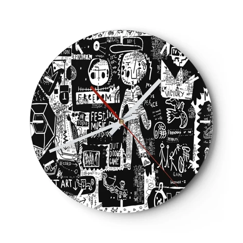 Horloge murale - Pendule murale - Jeunesse spirituelle de loi et de joie - 30x30 cm