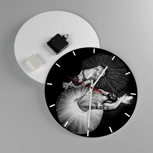 Horloge murale - Pendule murale - Jin et jang – équilibre idéal - 30x30 cm