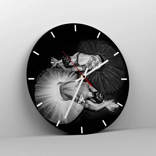 Horloge murale - Pendule murale - Jin et jang – équilibre idéal - 30x30 cm