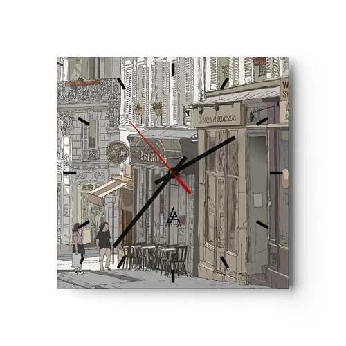 Horloge murale - Pendule murale - Joie de la ville - 30x30 cm