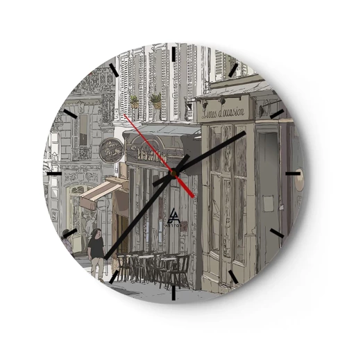 Horloge murale - Pendule murale - Joie de la ville - 30x30 cm